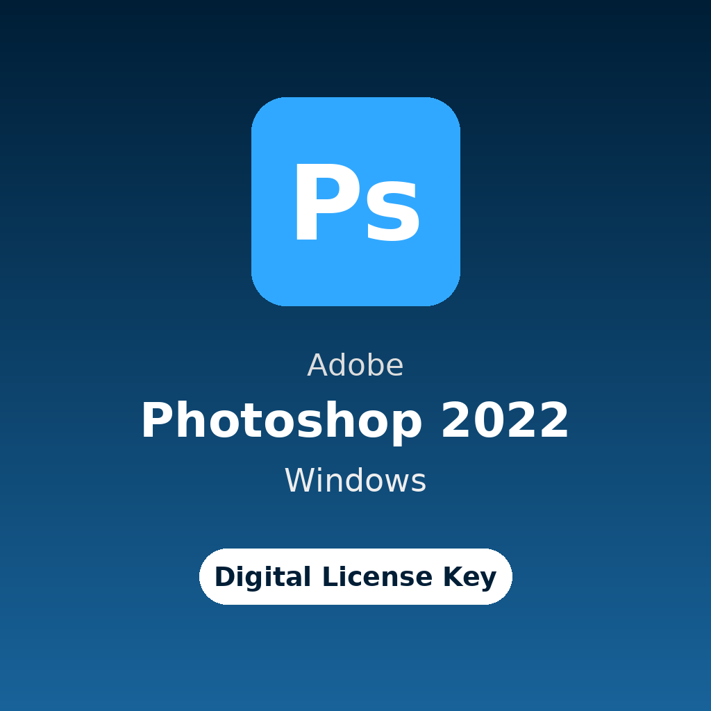 Adobe Photoshop 2022 for Windows digital license key