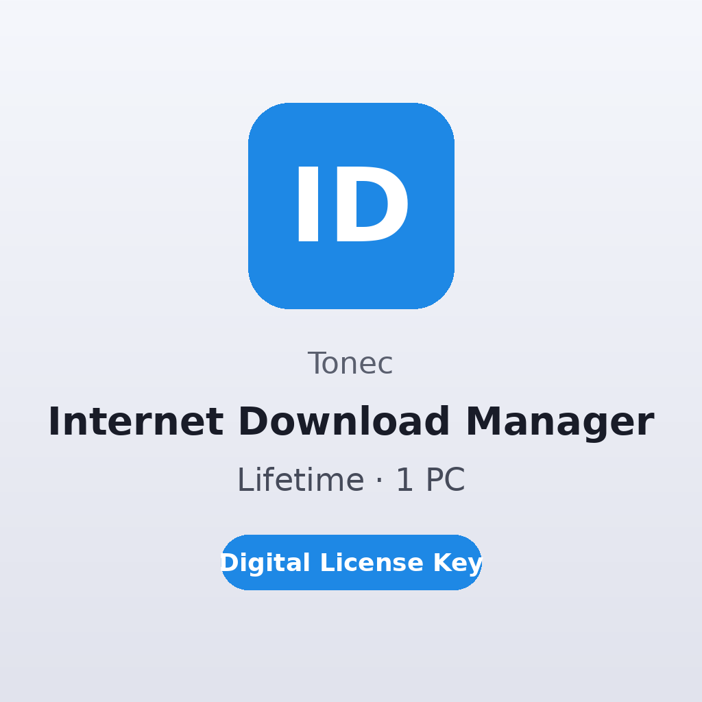 Tonec Internet Download Manager Lifetime · 1 PC digital license key