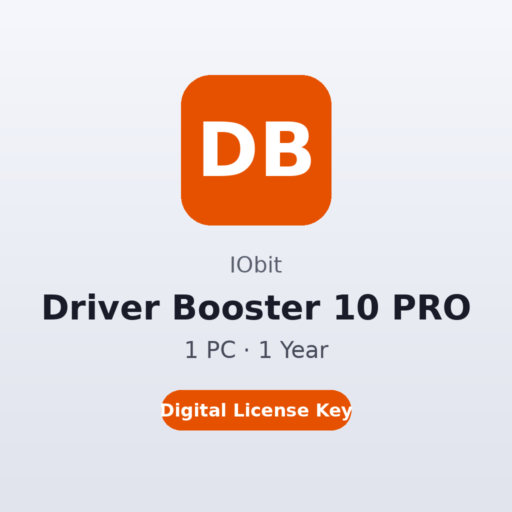 IObit Driver Booster 10 PRO 1 PC · 1 Year digital license key