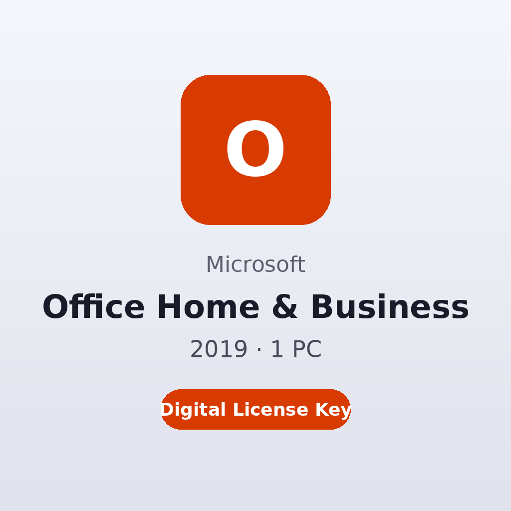 Microsoft Office Home & Business 2019 · 1 PC digital license key