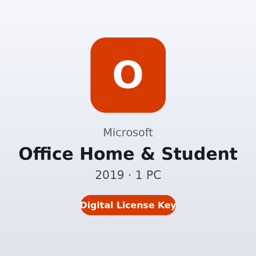 Microsoft Office Home & Student 2019 · 1 PC digital license key
