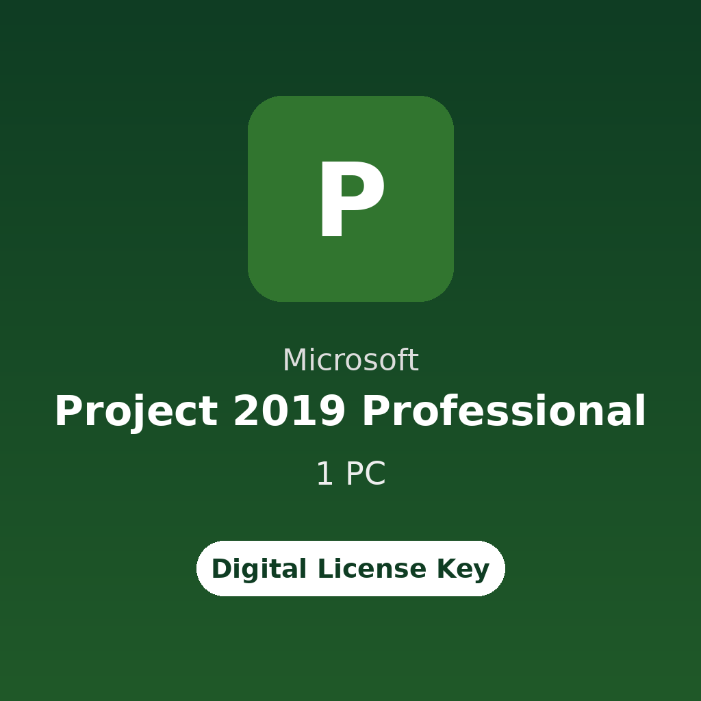 Microsoft Project 2019 Professional – 1 PC digital license key