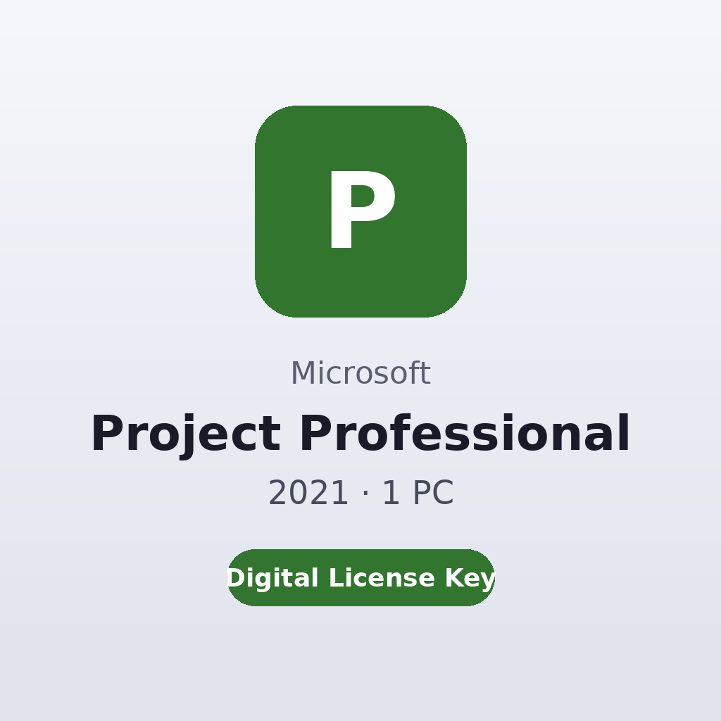 Microsoft Project Professional 2021 · 1 PC digital license key