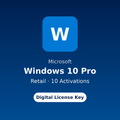 Microsoft Windows 10 Pro Retail – 10 Activations digital license key