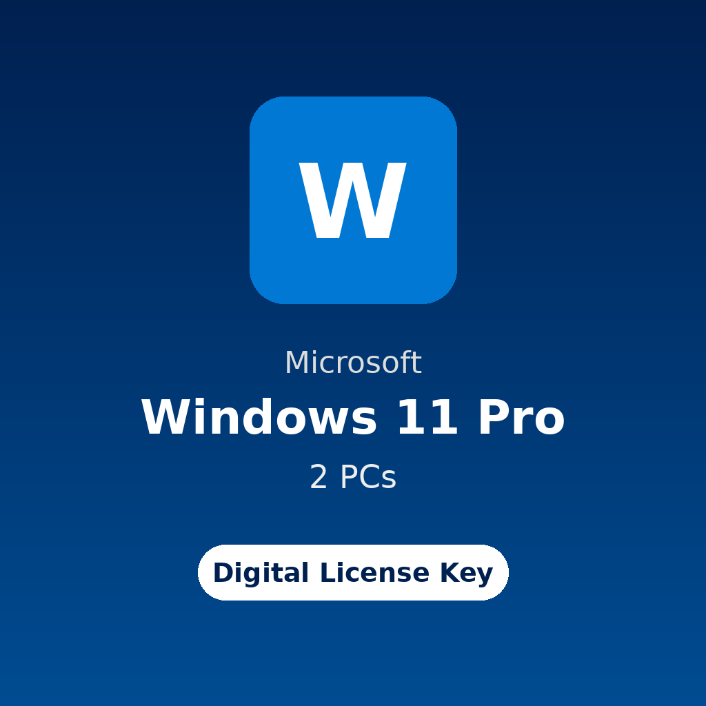 Microsoft Windows 11 Pro – 2 PCs digital license key