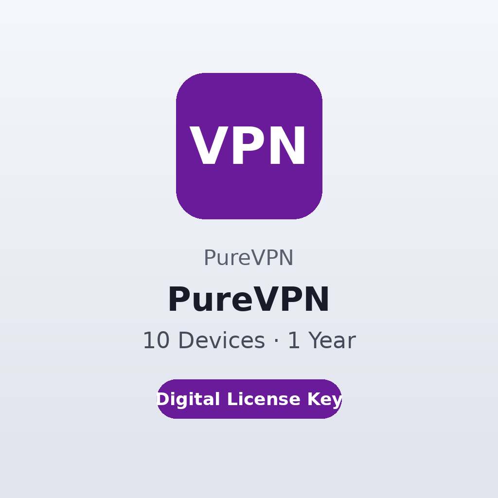 PureVPN PureVPN 10 Devices · 1 Year digital license key